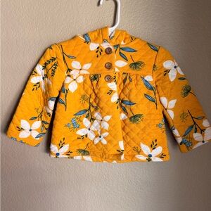 Carter's Yellow Floral Puffer Jacket